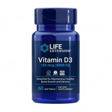 Life Extension Vitamin D3 125 mcg (5,000 IU) 60 sgels