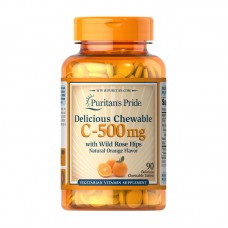 Chewable Vitamin C-500 mg with Wild Rose Hips (90 chewable tab, orange)