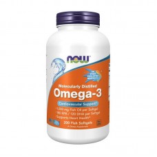 NOW Omega-3 Molecularly Distilled (200 fish softgels)