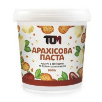 TOM Peanut Butter (1 kg, crunchy with peanuts and white chocolate)