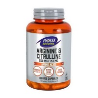 NOW Arginine & Citrulline 500 mg/250 mg (120 caps)