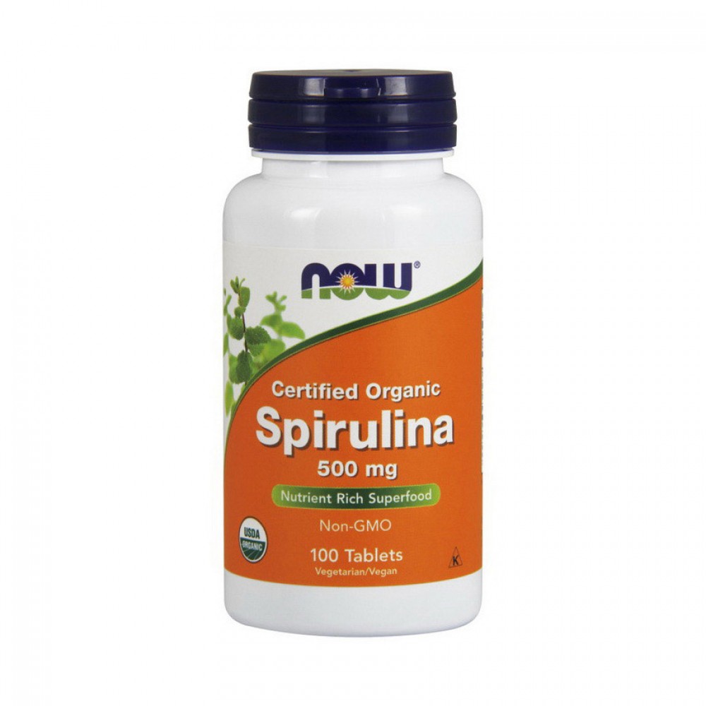 NOW Spirulina 500 mg organic 100 tabs