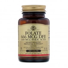 Solgar Folate 666 mcg DFE (Folic Acid 400 mcg) (250 tabs)