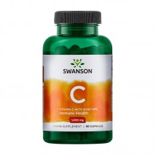 Swanson Vitamin C 1,000 mg with Rose Hips (90 caps)