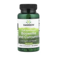 Swanson Boswellia and Curcumin 300 mg (60 caps)