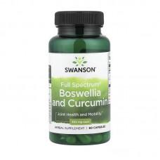 Swanson Boswellia and Curcumin 300 mg (60 caps)