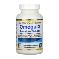 California Gold Nutrition Omega-3 Premium Fish Oil (100 fish softgels)