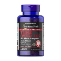 Puritan's Pride Maximum Strength Triple Omega 3-6-9 Fish, Flax & Borage Oils (60 softgels)