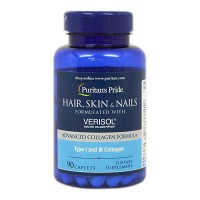 Puritan's Pride Hair, Skin & Nails with VERISOL (90 caplets)