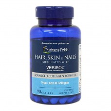 Puritan's Pride Hair, Skin & Nails with VERISOL (90 caplets)