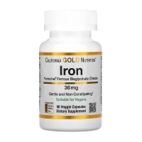California Gold Nutrition Iron 36 mg (90 veg caps)