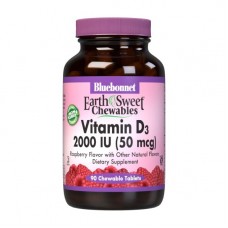 Bluebonnet Nutrition Vitamin D3 2000 IU (50 mcg) (90 chewables, raspberry)