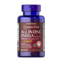 Puritan's Pride All in One Omega 3,5,6,7 & 9 with Vitamin D3 (60 softgels)