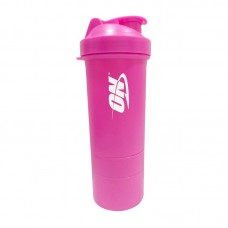 Shaker ON 3 in 1 with metal ball (600 ml, pink)