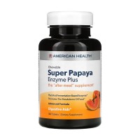 American Health Super Papaya Enzyme Plus Chewable (180 tab)