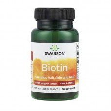 Swanson Biotin 10,000 mcg (60 sgels)