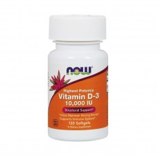 NOW Vitamin D-3 250 mcg (10,000 IU) (120 softgels)