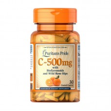 Puritan's Pride Vitamin C-500 mg with Bioflavonoids and Rose Hips (30 caplets)