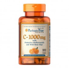 Puritan's Pride C-1000 mg with bioflavonoids and wild rose hips (100 caplets)