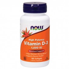 NOW Vitamin D-3 25 mcg (1000 IU) (180 softgels)