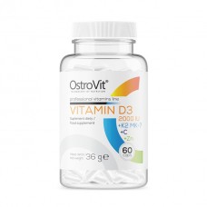 OstroVit Vitamin D3 2000 IU+K2+MK-7+C+Zn (60 caps)