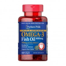 Puritan's Pride Triple Strength Omega-3 Fish Oil 1400 mg (950 mg active) (60 softgels)