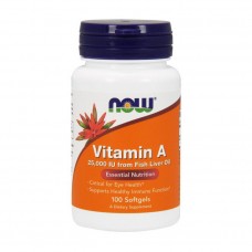 NOW Vitamin A 7500 mcg (25,000 IU) (100 softgels)