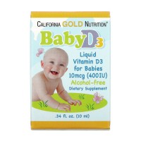 California Gold Nutrition Baby D3 Liquid 10 mcg (400 IU) (10 ml)