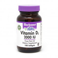 Bluebonnet Nutrition Vitamin D3 2000 IU (50 mcg) (100 softgels)