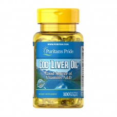 Puritan's Pride Cod Liver Oil vitamins A&D (100 softgels)