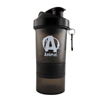 Shaker Animal with metal ball 3 in 1 (400 ml, black)