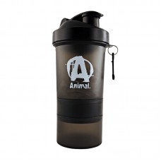 Shaker Animal with metal ball 3 in 1 (400 ml, black)