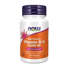 NOW Vitamin D-3 125 mcg (5000 IU) (120 softgels)