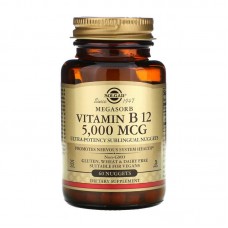 Solgar Vitamin B-12 5000 mcg megasorb (60 nuggets)