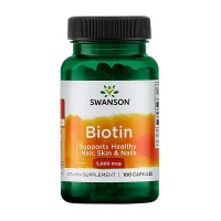 Swanson Biotin 5,000 mcg (100 caps)