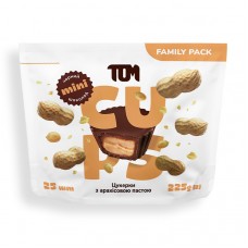 TOM peanut butter Цукерки з арахісовою пастою чорний шоколад - Family Pack (225 g)