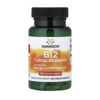 Swanson Cyanocobalamin B12 500 mcg (100 veg caps)
