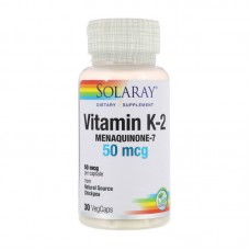 Solaray Vitamin K-2 50 mcg (menaquinone-7) (30 veg caps)