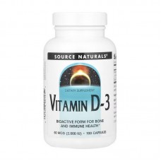 Source Naturals Vitamin D-3 2000 IU (100 caps)