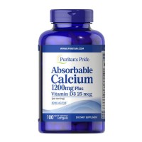 Puritan's Pride Absorbable Calcium 1200 mg Plus Vitamin D3 25 mcg (100 softgels) Puritan's Pride Absorbable Calcium 1200 mg Plus Vitamin D3 25 mcg (100 softgels)