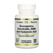 California Gold Nutrition Glucosamine, Chondroitin, MSM plus Hyaluronic Acid (60 veg caps)