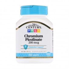 21st Century Chromium Picolinate 200 mcg (100 tabs)