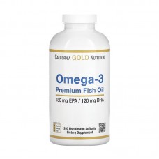 California Gold Nutrition Omega-3 Premium Fish Oil (240 fish softgels)
