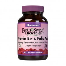 Bluebonnet Nutrition Vitamin B12 & Folic Acid (180 chew tab, raspberry)