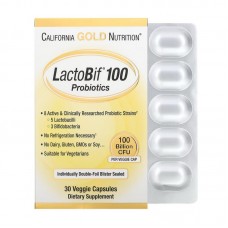 California Gold Nutrition LactoBif Probiotics 100 Billion (30 veg caps)