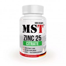 MST Zinc 25 Citrate (100 veg caps)