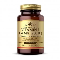 Solgar Vitamin E 134 mg natural (200 IU) pure d-alpha tocopherol (100 softgels)