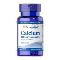 Puritan's Pride Calcium 600+ Vitamin D3 (60 caplets)