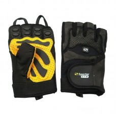 Sporter Dead Lift Gloves Black/Grey (L size, Black/Yellow)